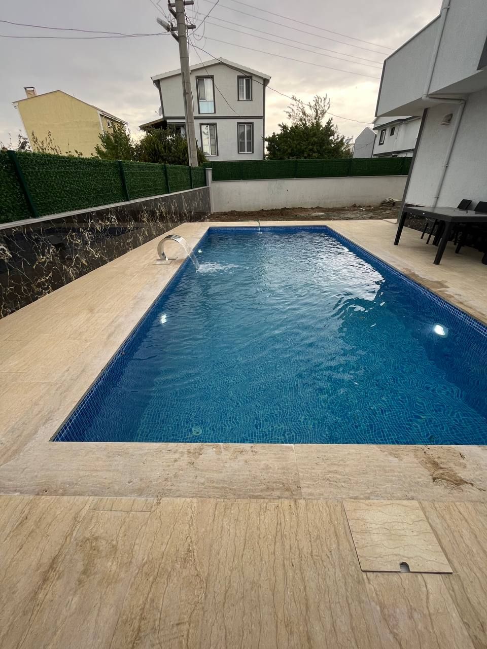 Skimmer Sistemli Prefabrik Yığma Tuğla Havuz